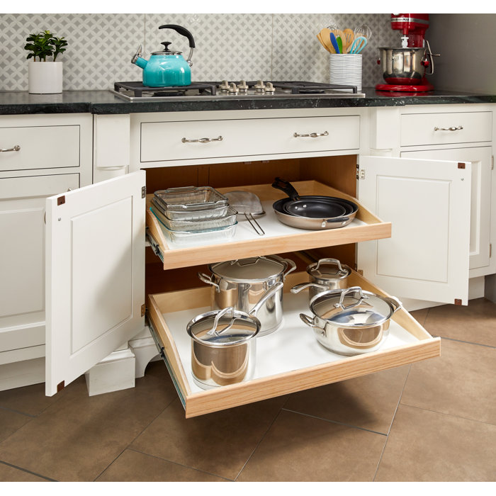 SlideAShelf MadeToFit Standard SlideOut Shelf, Full Extension, Choice of Custom Size and